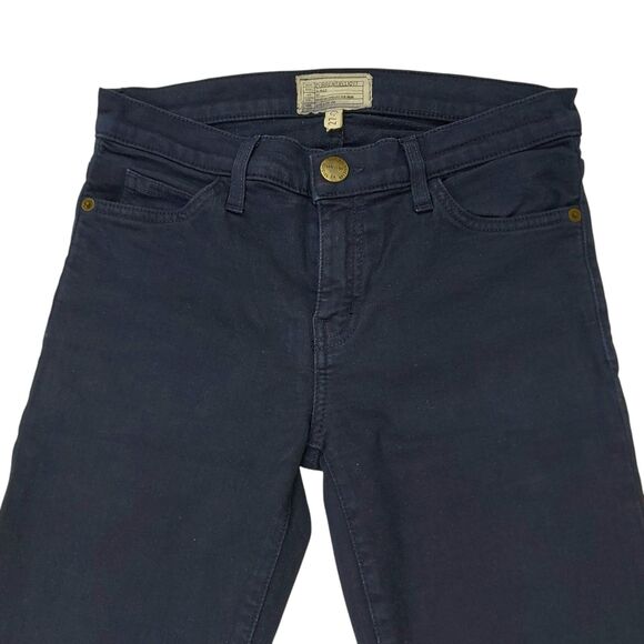 Current/Elliott The Ankle Skinny Jeans Womens 27/0 Navy Stretch Mid Rise Denim - Picture 2 of 11